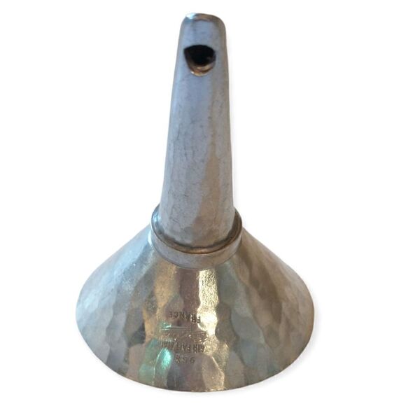 Jean Goardere Pewter Wine Funnel Aerator Etain Fait Main MCM Hammered France Vtg - Picture 3 of 12